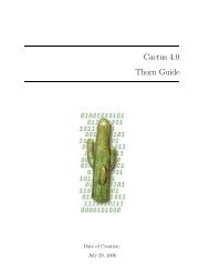 Cactus 4.0 Thorn Guide - Center for Computation & Technology