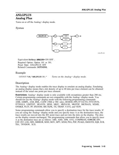 HP 8590 E & L Series Spectrum Analyzers and HP 8591C Cable TV ...