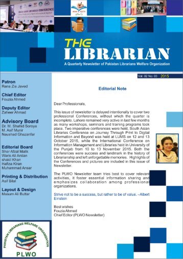 The Librarian: Vol: 2 No, 3, 2015