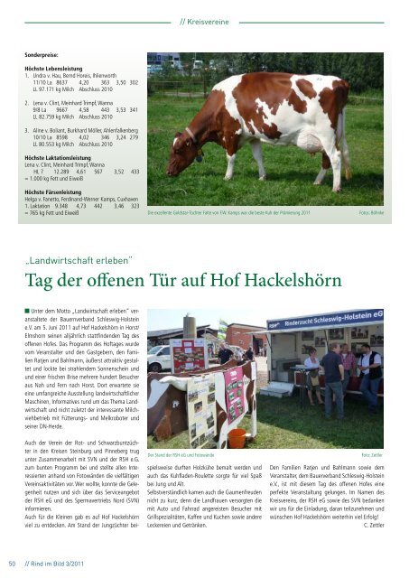 // Rind im Bild 3/2011 1 - Rinderzucht Schleswig-Holstein e.G.