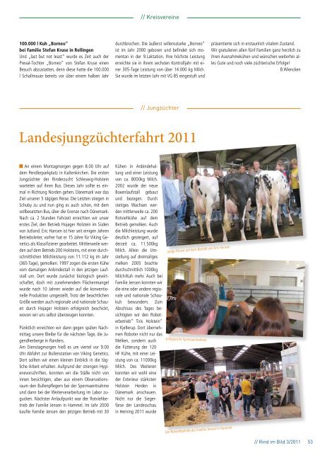 // Rind im Bild 3/2011 1 - Rinderzucht Schleswig-Holstein e.G.