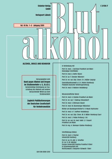 Blutalkohol 2009 - BADS (Bund gegen Alkohol und Drogen im ...