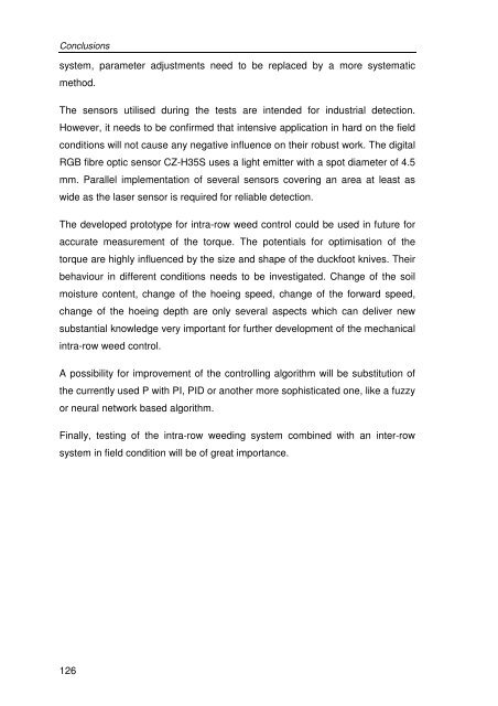 Development of a novel mechatronic system for mechanical weed ...