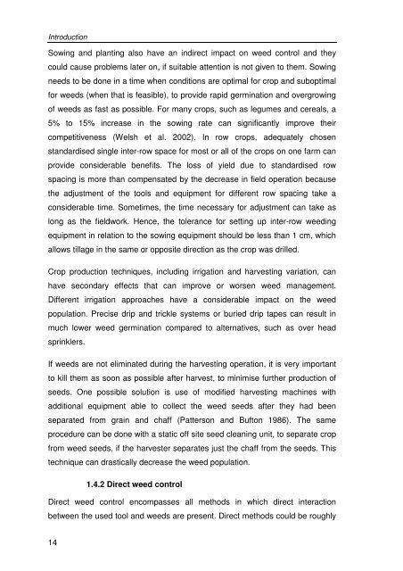 Development of a novel mechatronic system for mechanical weed ...