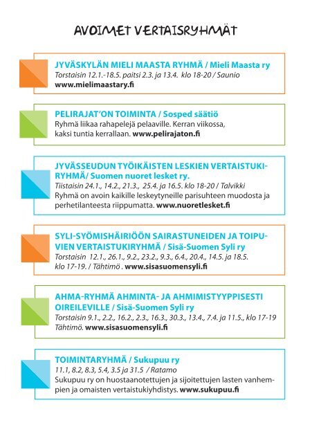 Kansalaistoiminnankeskus Matara Kevät 2017