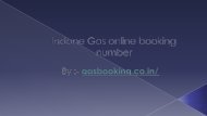 Indane Gas online booking number