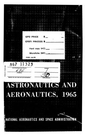 Astronautics and Aeronautics, 1965 - NASA's History Office