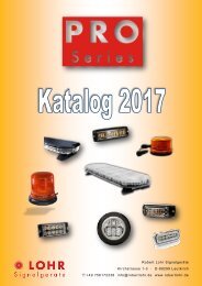 LOHR Signalgeräte PRO Series Gesamtkatalog 2017