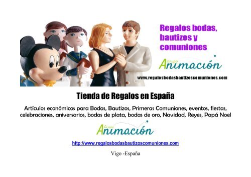 Catalogo de Regalos para Bautizos, Bodas, Comuniones, fiestas, eventos