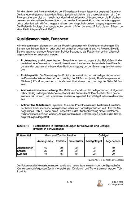 Leguminosen – Ackerbohnen- und Erbsenanbau - Oekolandbau.de