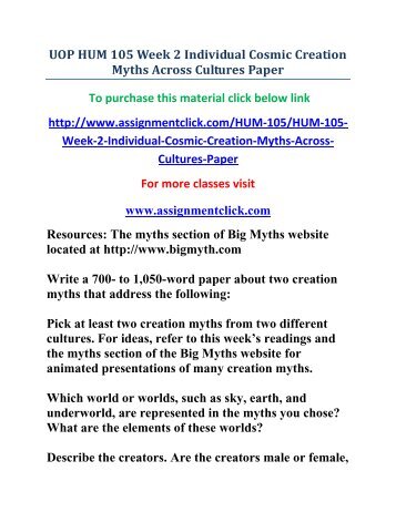 creation myths 2 essay creation myths 2 essay
