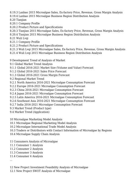 Global Microalgae Market Research Report 2016