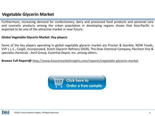 Vegetable Glycerin Market