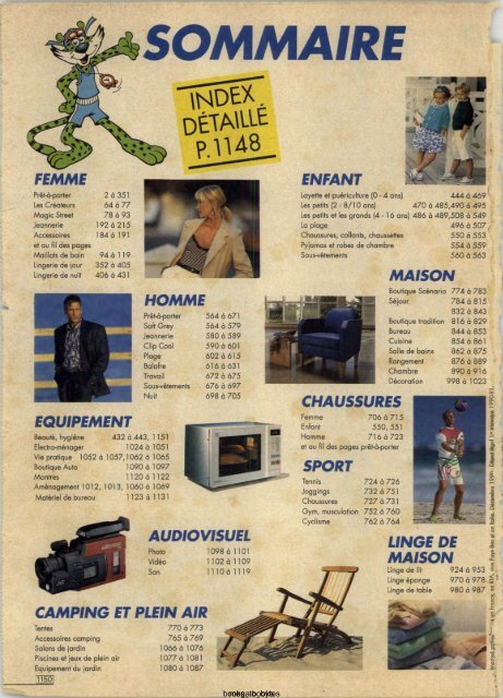 1991 LA REDOUTE PRINTEMPS-ETE MAIL ORDER CATALOGUE ON DVD