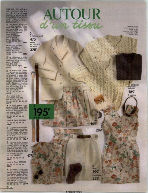 1991 LA REDOUTE PRINTEMPS-ETE MAIL ORDER CATALOGUE ON DVD