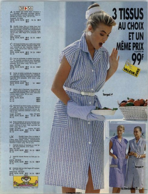 1991 LA REDOUTE PRINTEMPS-ETE MAIL ORDER CATALOGUE ON DVD