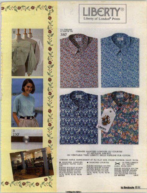 1991 LA REDOUTE PRINTEMPS-ETE MAIL ORDER CATALOGUE ON DVD