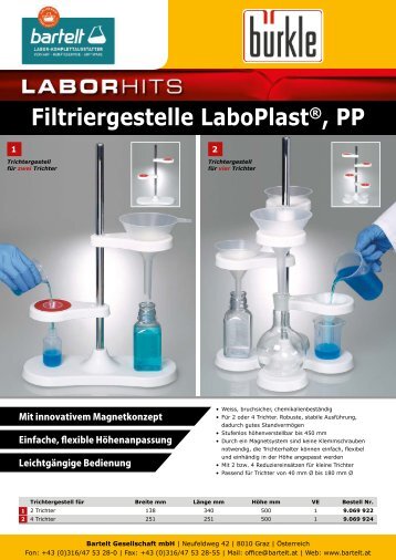 Filtriergestelle von LaboPlast