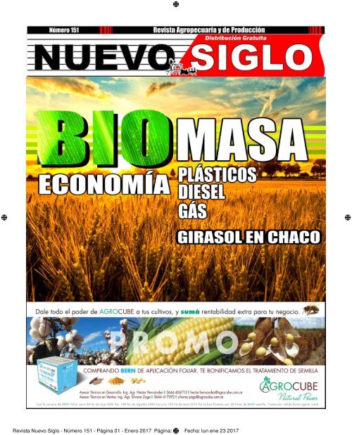 Revista Agropecuaria Nuevo Siglo Número 151 - Enero 2017