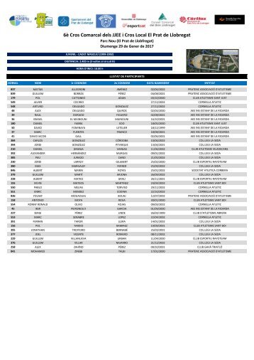6è Cros Comarcal dels JJEE i Cros Local El Prat de Llobregat