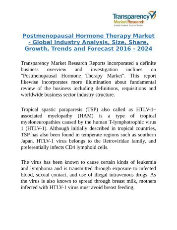 Global Postmenopausal Hormone Therapy Market