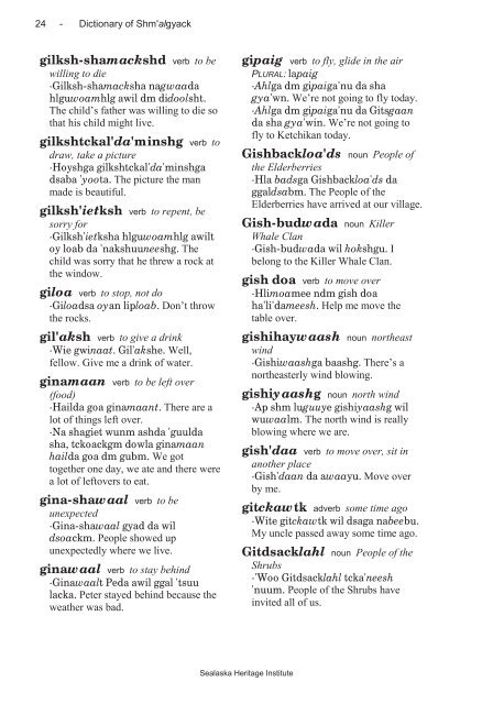 Dictionary of Shm’algyack