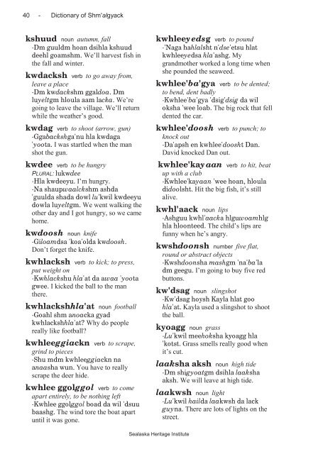 Dictionary of Shm’algyack