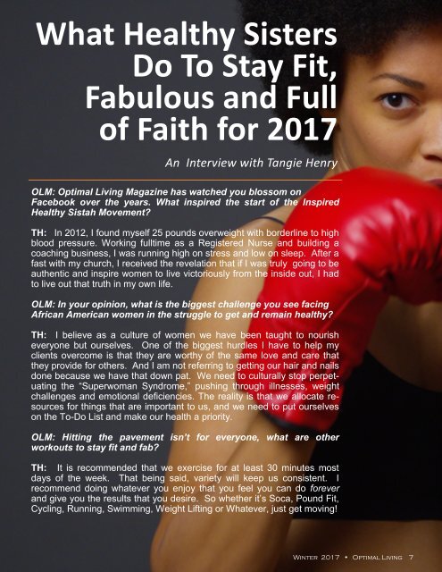 Optimal Living Magazine Fit, Fabulous & Full of Faith Issue