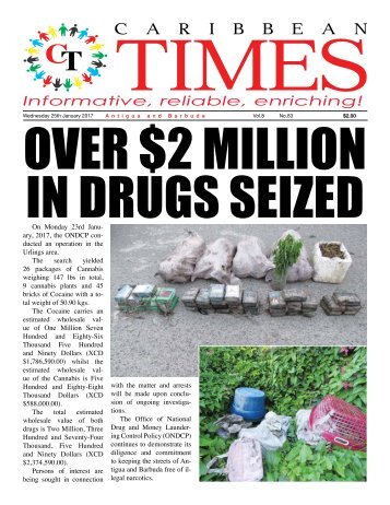 Caribbean Times 83rd Issue - Wednesday 25th January 2017
