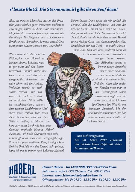 s‘blaue Heftl - Haberl Kundenmagazin Ausgabe 4 / 25.01.2017