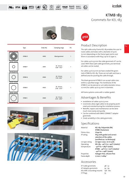 icotek Cable Entry Systems from icotek