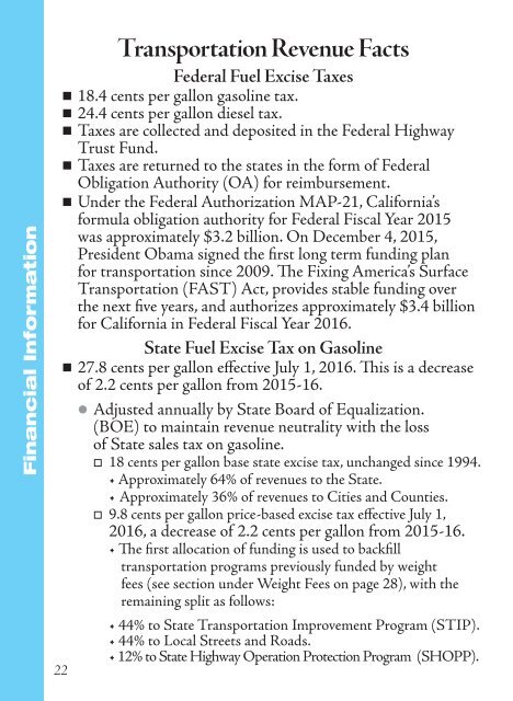 CALTRANS FACT BOOKLET