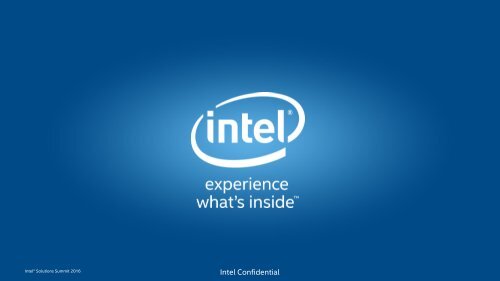 Intel® Scalable System Framework