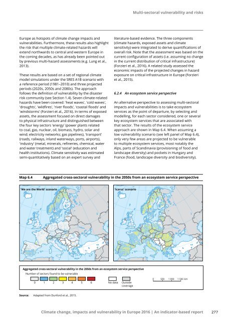 Climate change impacts and vulnerability in Europe 2016