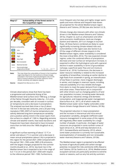 Climate change impacts and vulnerability in Europe 2016