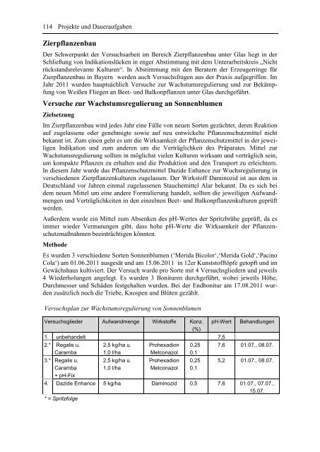 Jahresbericht 2011 - Bayerische Landesanstalt für Landwirtschaft ...