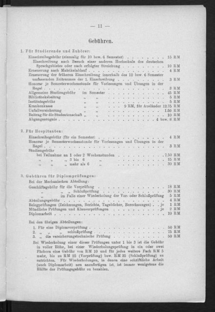 Verzeichnis der Vorlesungen und Übungen, Stunden- und Studienpläne Wintersemester 1930/31