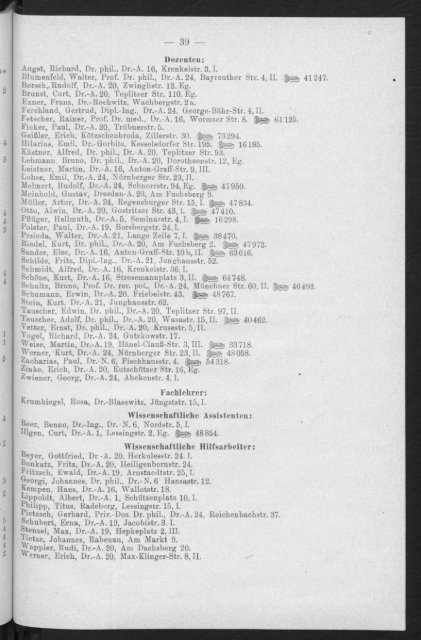 Verzeichnis der Vorlesungen und Übungen Wintersemester 1932/33