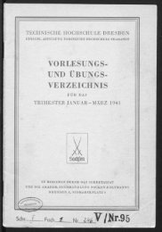 Vorlesungs- und Übungsverzeichnis für das Trimester Januar - März 1941