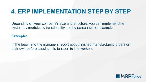 12 Tips for successful implementation of ERP in a Manufacturing Company