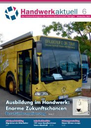 Handwerk aktuell Nr.6 - Das Handwerksmagazin für den Landkreis Tübingen