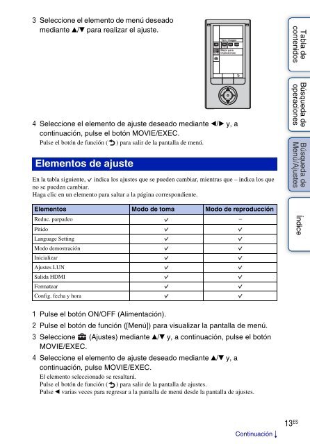 Sony MHS-FS1K - MHS-FS1K Istruzioni per l'uso Spagnolo