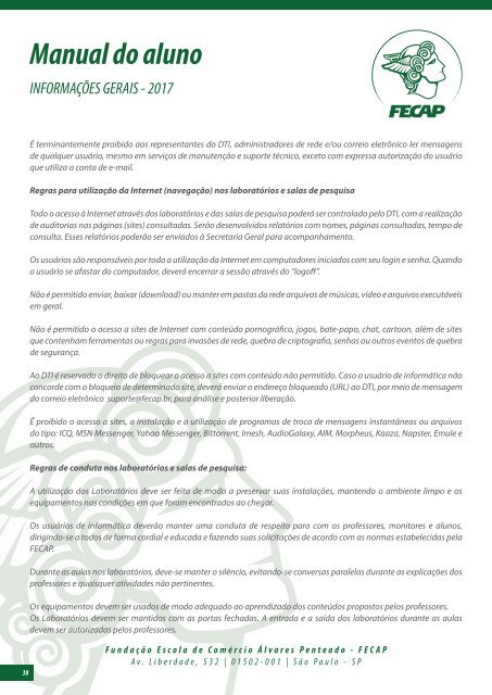 Manual do Aluno Graduação FECAP 2017