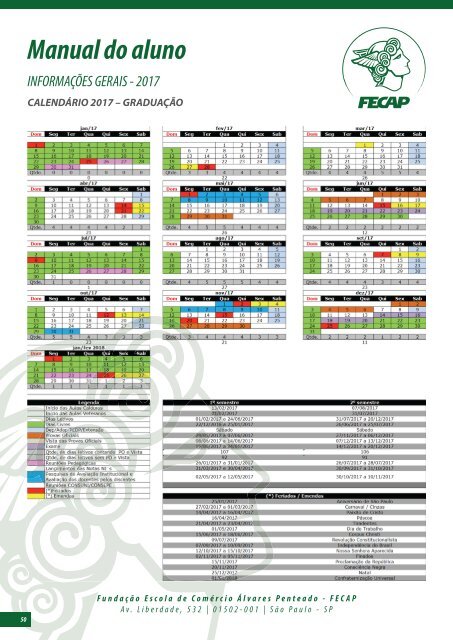 Manual do Aluno Graduação FECAP 2017