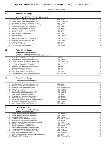 Ergebnisse 17.-19.09.10 (pdf) - beim Reit- und Fahrverein Albersloh ...
