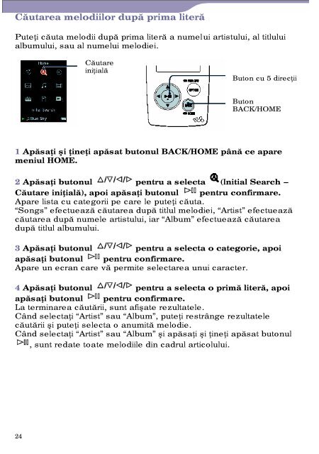 Sony NW-A805 - NW-A805 Istruzioni per l'uso Rumeno