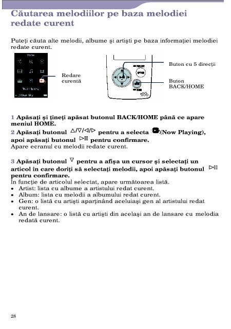 Sony NW-A805 - NW-A805 Istruzioni per l'uso Rumeno