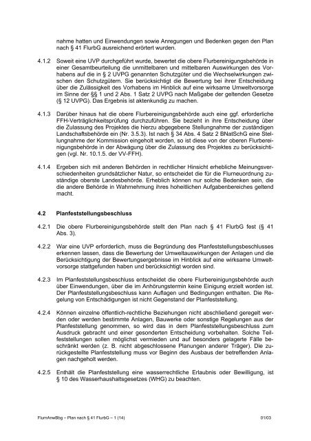 38 FlurbG - Ministerium für Infrastruktur und Landwirtschaft