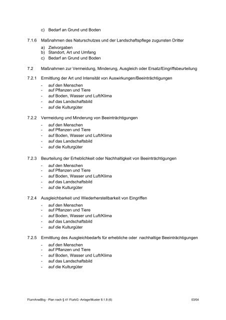 38 FlurbG - Ministerium für Infrastruktur und Landwirtschaft