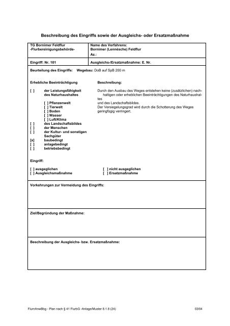 38 FlurbG - Ministerium für Infrastruktur und Landwirtschaft